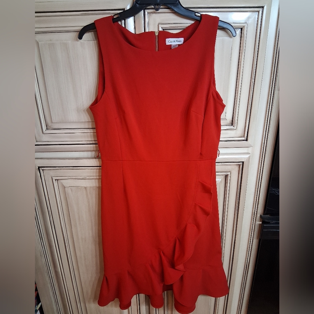Calvin Klein Vibrant Red Mini Dress